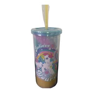 MY LITTLE PONY Straw Cup Tumbler 80s Retro Vibes New With Tag